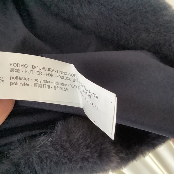 Zara Outerwear Girls Faux Fur Vest Dark Blue Size 9/10 Super Soft - Picture 6 of 6